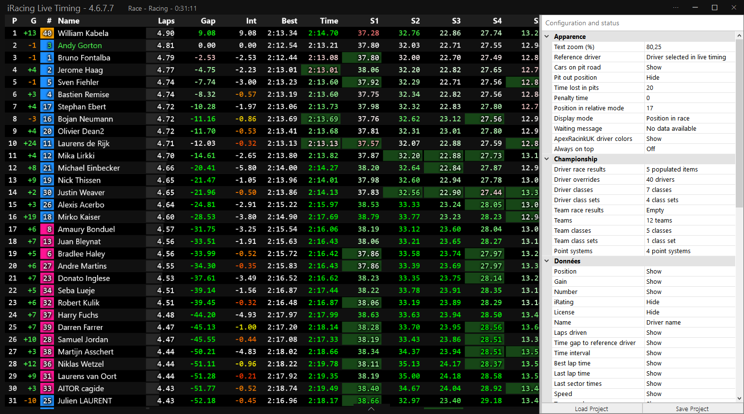 iRacing Live Timing – 10.3.2.4 – 2 New Components!