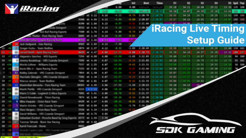 Live Timing Setup - SDK Gaming