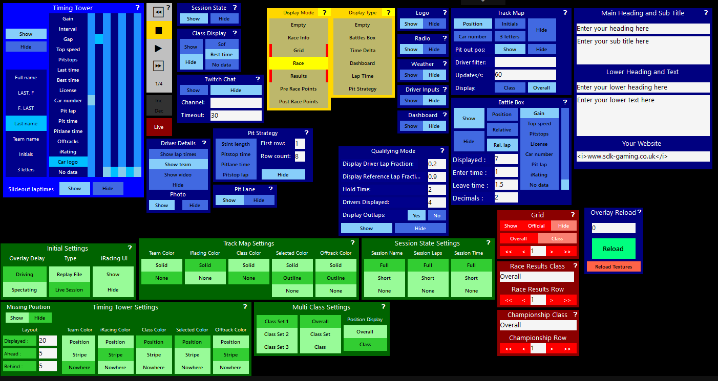 Iracing Live Streamer User Manual